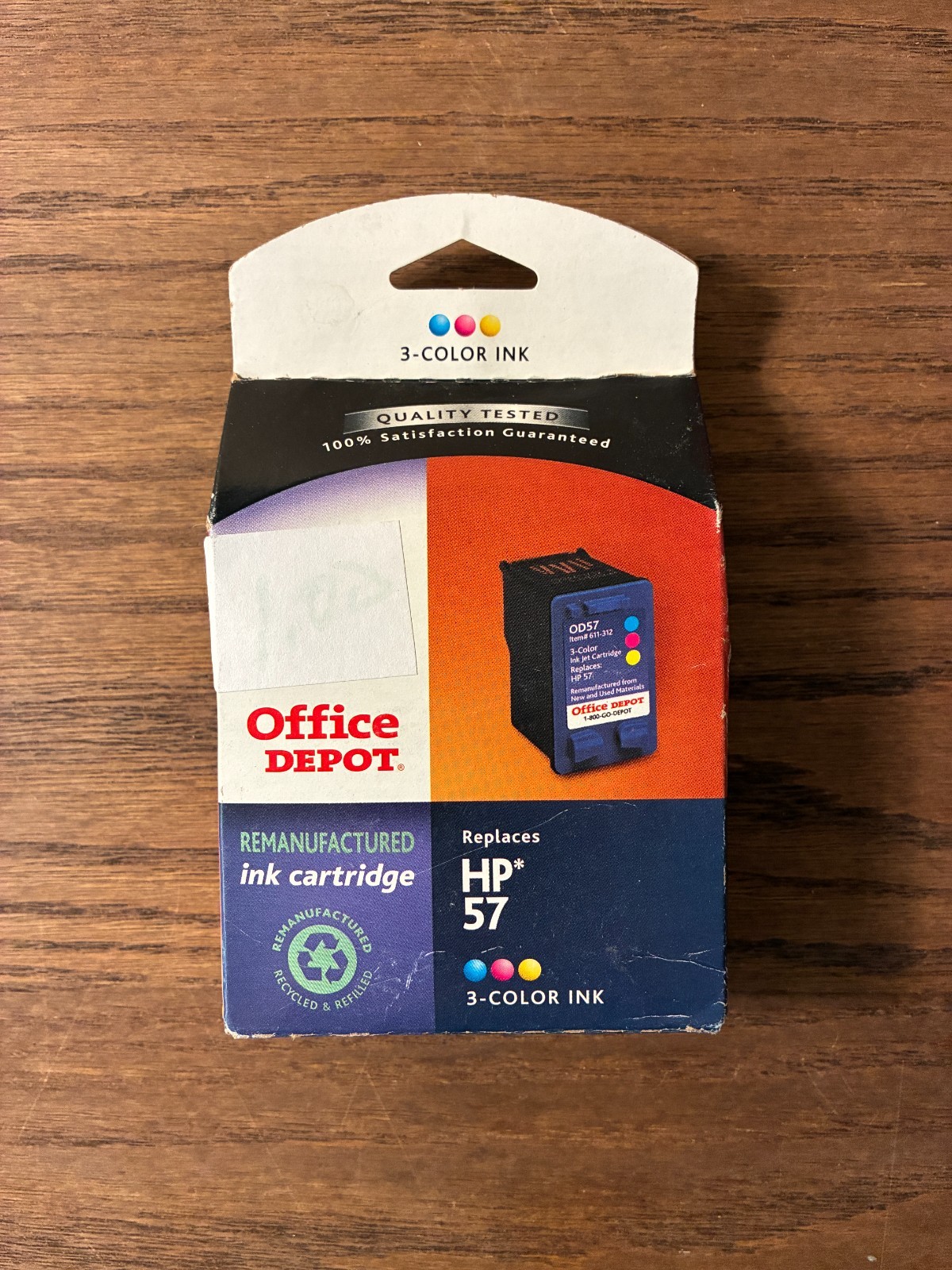 Office Depot 57 (HP 57); 3 Color Ink Cartridge; 5.6ml of Ink Per Color