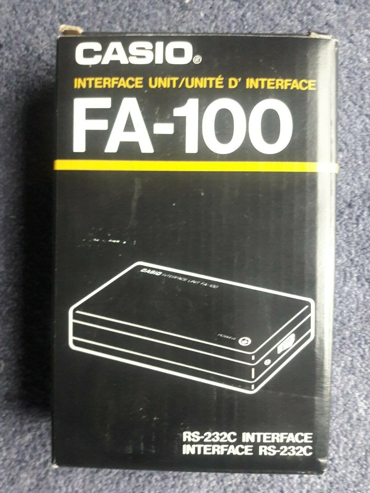 VINTAGE CASIO INTERFACE UNIT FA-100, RS-232C, NEW IN ORIGINAL PACK