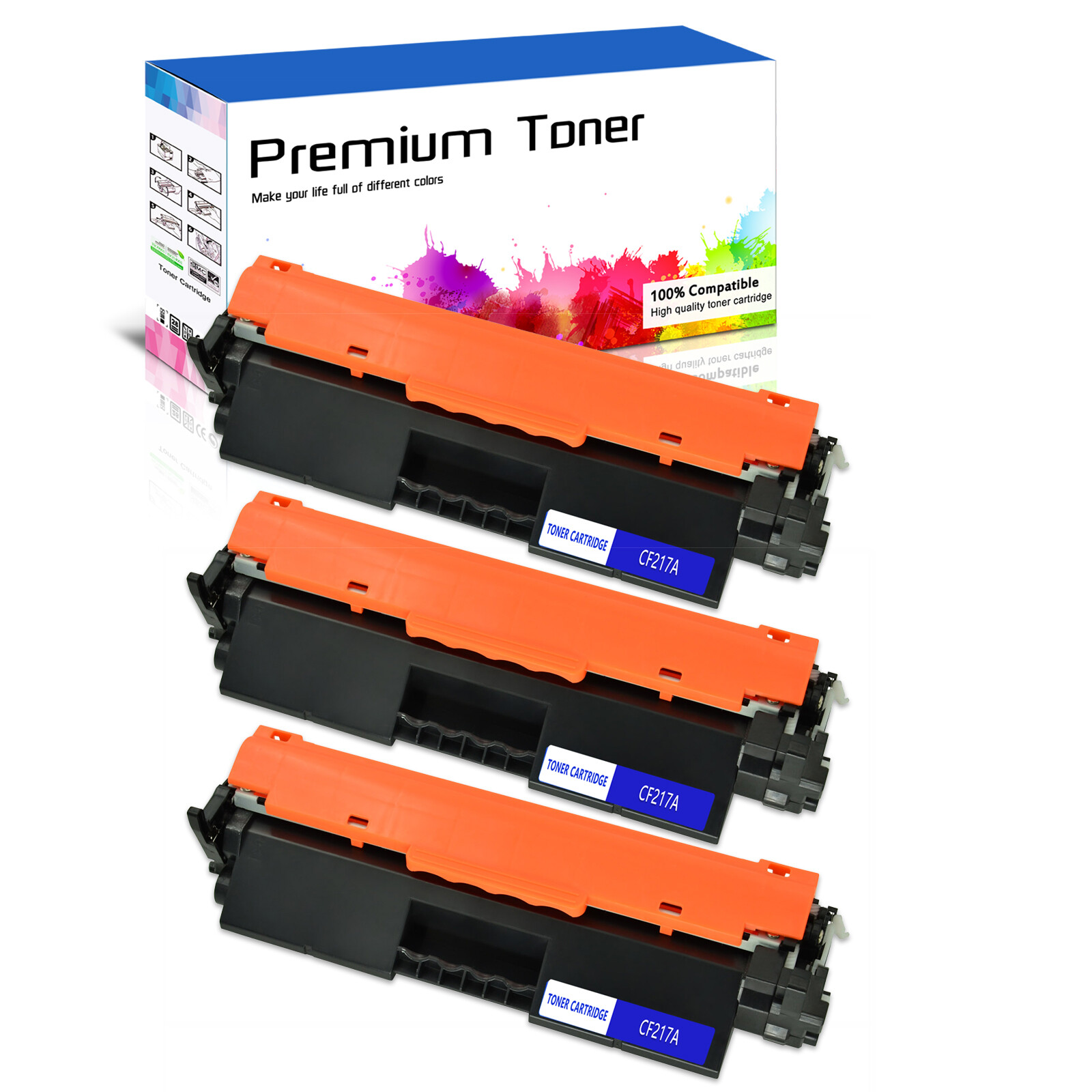 3PK CF217A 17A Toner Cartridge Compatible For HP LaserJet Pro MFP M130fw M130nw