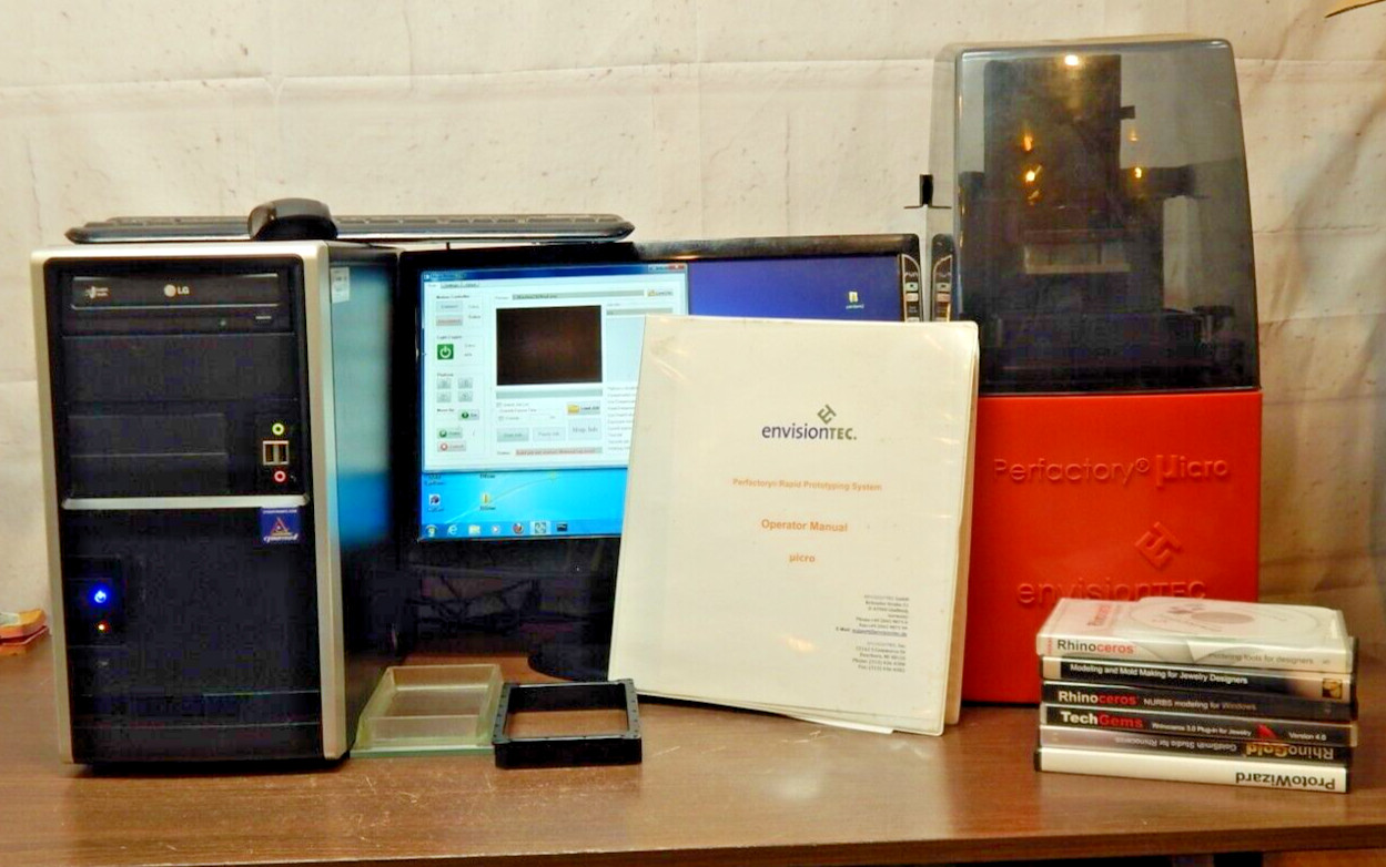 Envisiontec Perfactory Micro High Resolution 3D Printer with PC Dental Jewelry