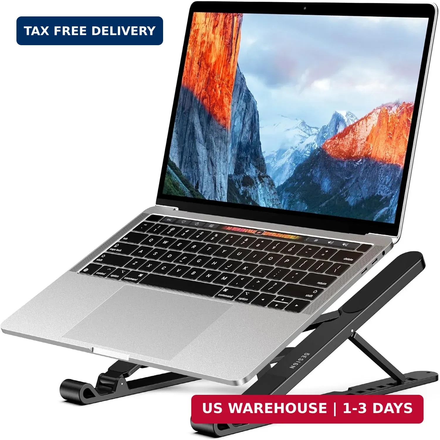 LS01 Pro Ergonomic Laptop Stand, Plastic Laptop Riser, Portable and Adjustable N