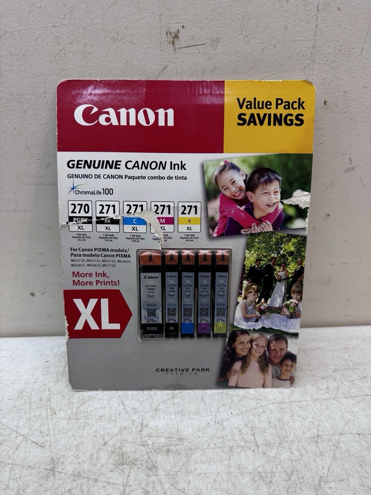 Canon Pixma Chromalife 100 Printer Ink 270XL 271XL Black Magenta Yellow Cyan