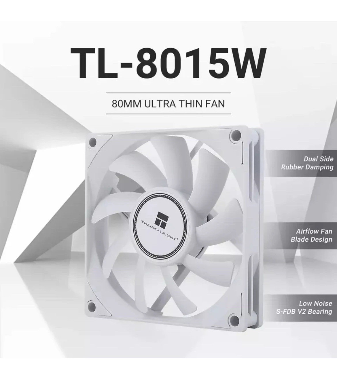 TL-8015W CPU Fan Computer case Fan Quiet 4pin PWM PC Fan 15mm Slimline Cooler...