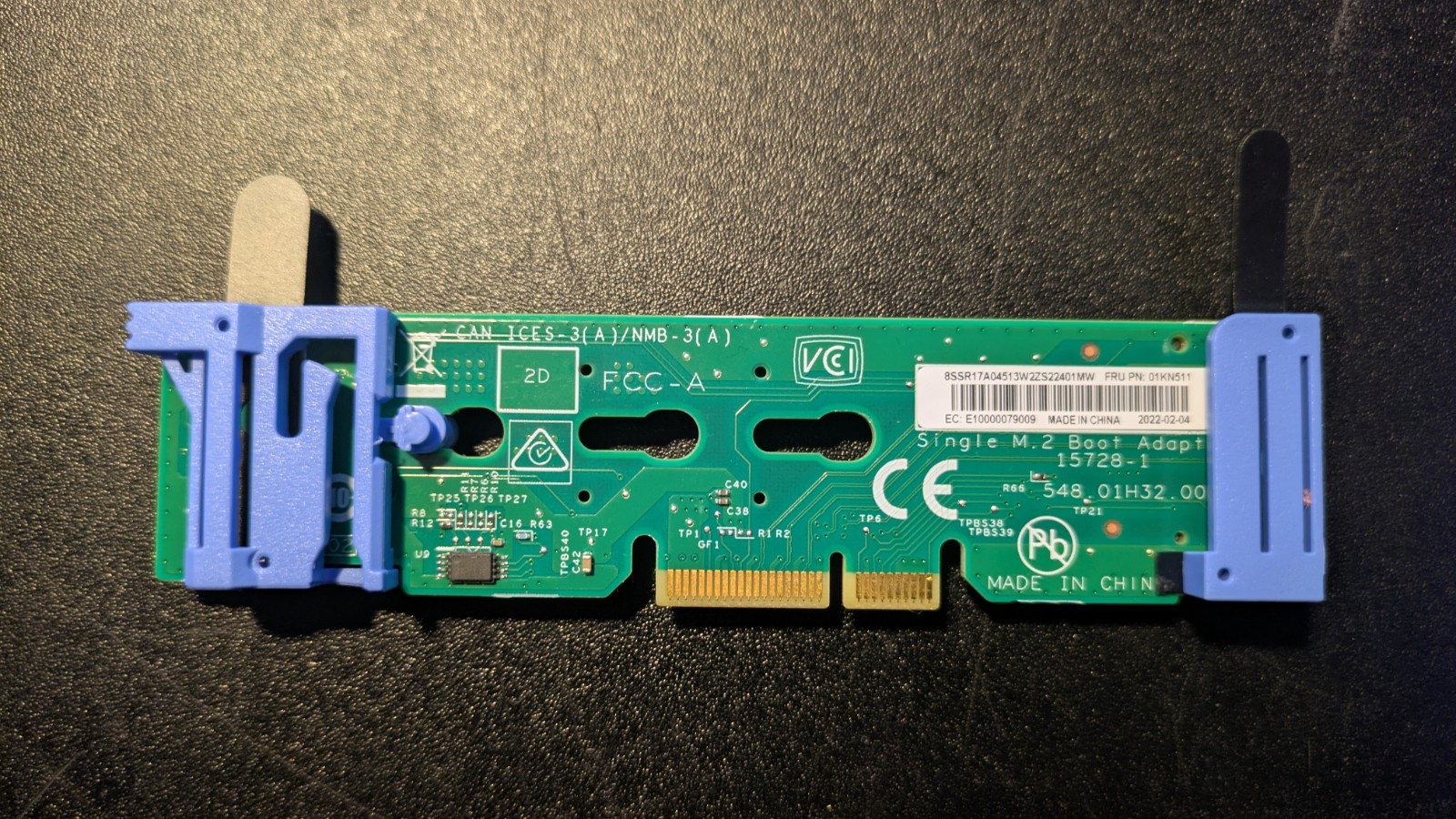 Lenovo ThinkSystem M.2 Enablement Kit 7Y37A01092 FRU 01KN511 SR650 SR630 ST550