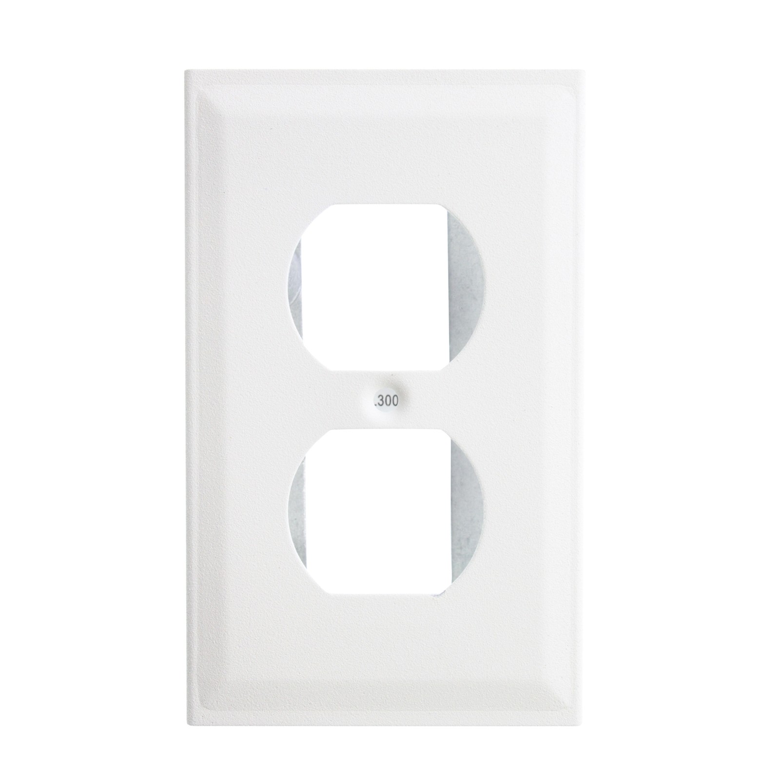 HUBBELL HBL3043BEIV SURFACE METAL RACEWAY FITTING PLATE W/ DUPLEX OPENING