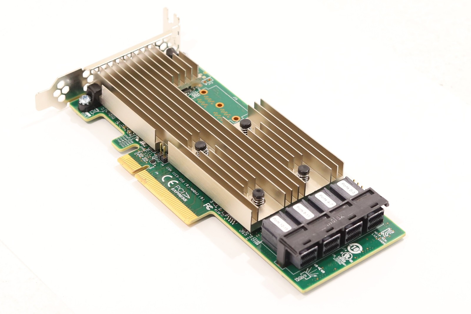 LSI 9305-16i 16-Port 12Gb/s PCIe x8 SAS L/P Host Bus Adapter P/N: 03-25703-02004