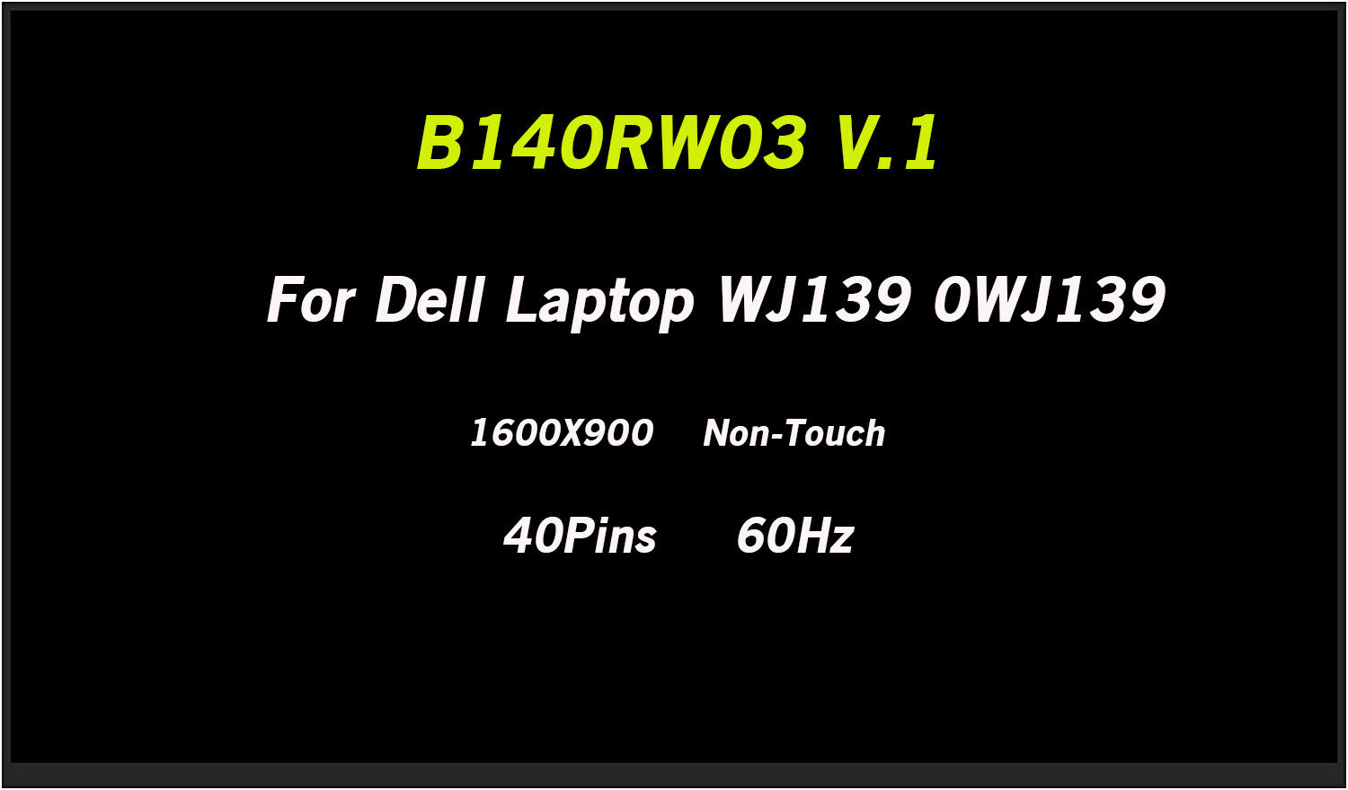 Genuine AU Optronics 14inch 1600X900 LCD Panel B140RW03 V.1 HW0A Matte 40Pins
