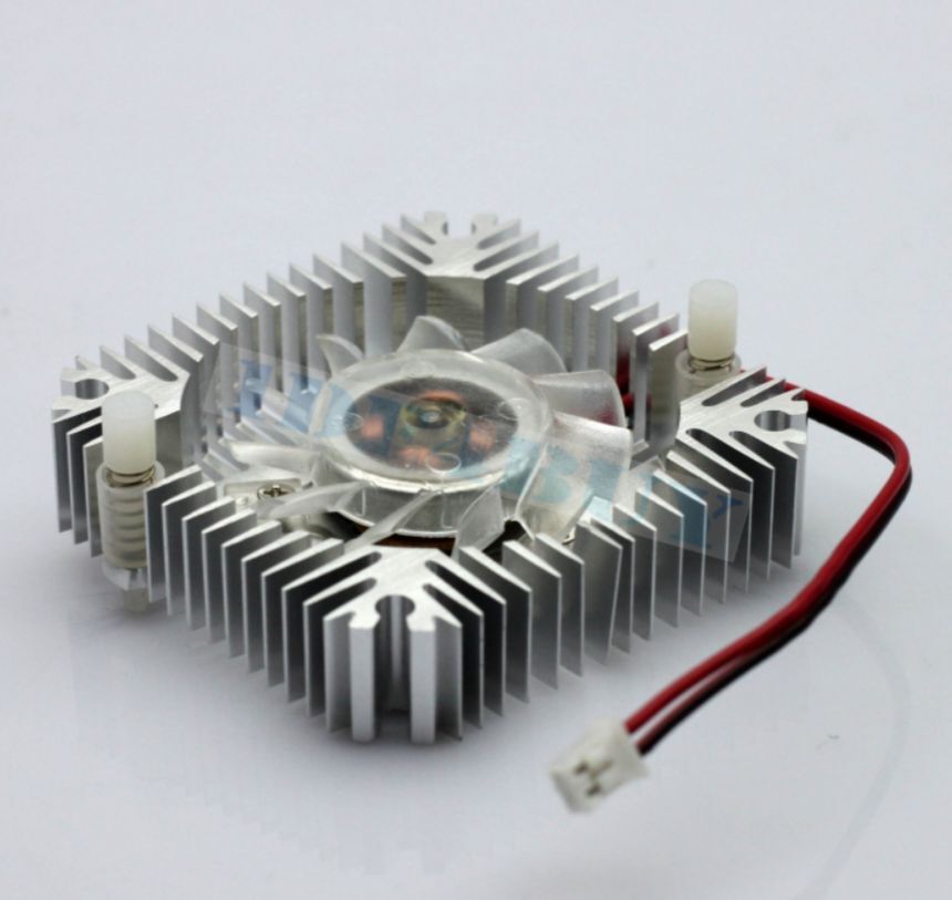 1 PCS 55mm 2PIN Aluminum Snowhite Cooling Fan Heatsink Cooler  VGA CPU FS006 B7