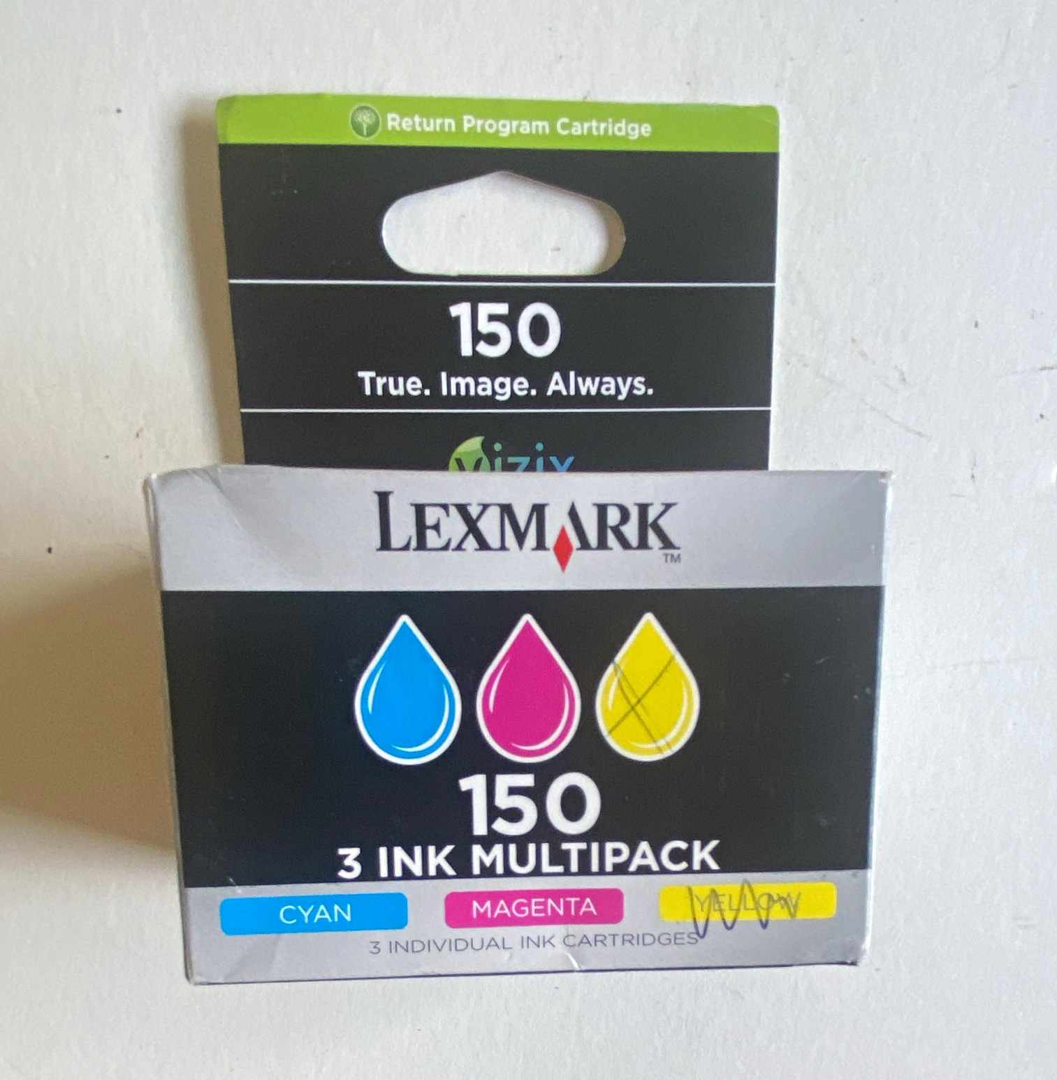 Lexmark 150 Genuine/Original Inkjet Ink Cartridge 3-Pack CMY Return Program