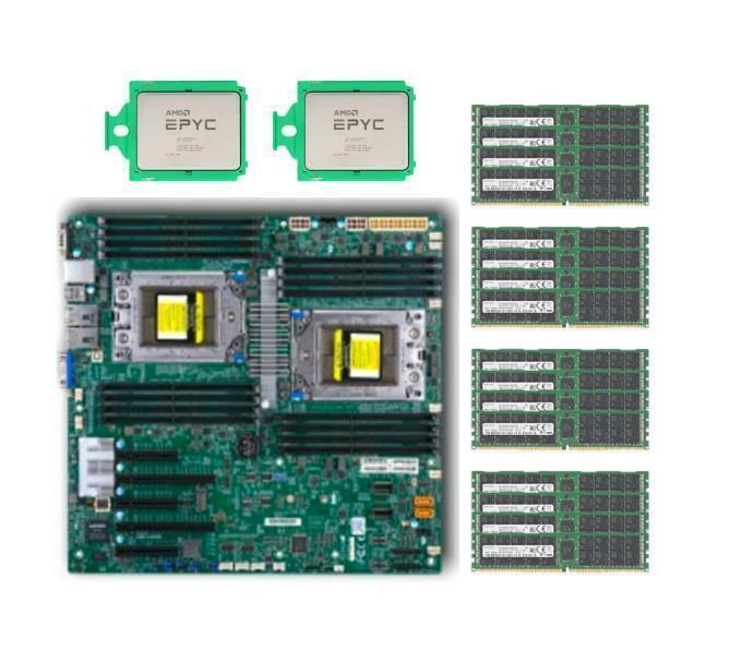 Supermicro H11DSi Motherboard + AMD EPYC 7702 +SK Hynix 1T(64GB*16) DDR4 2666MHz