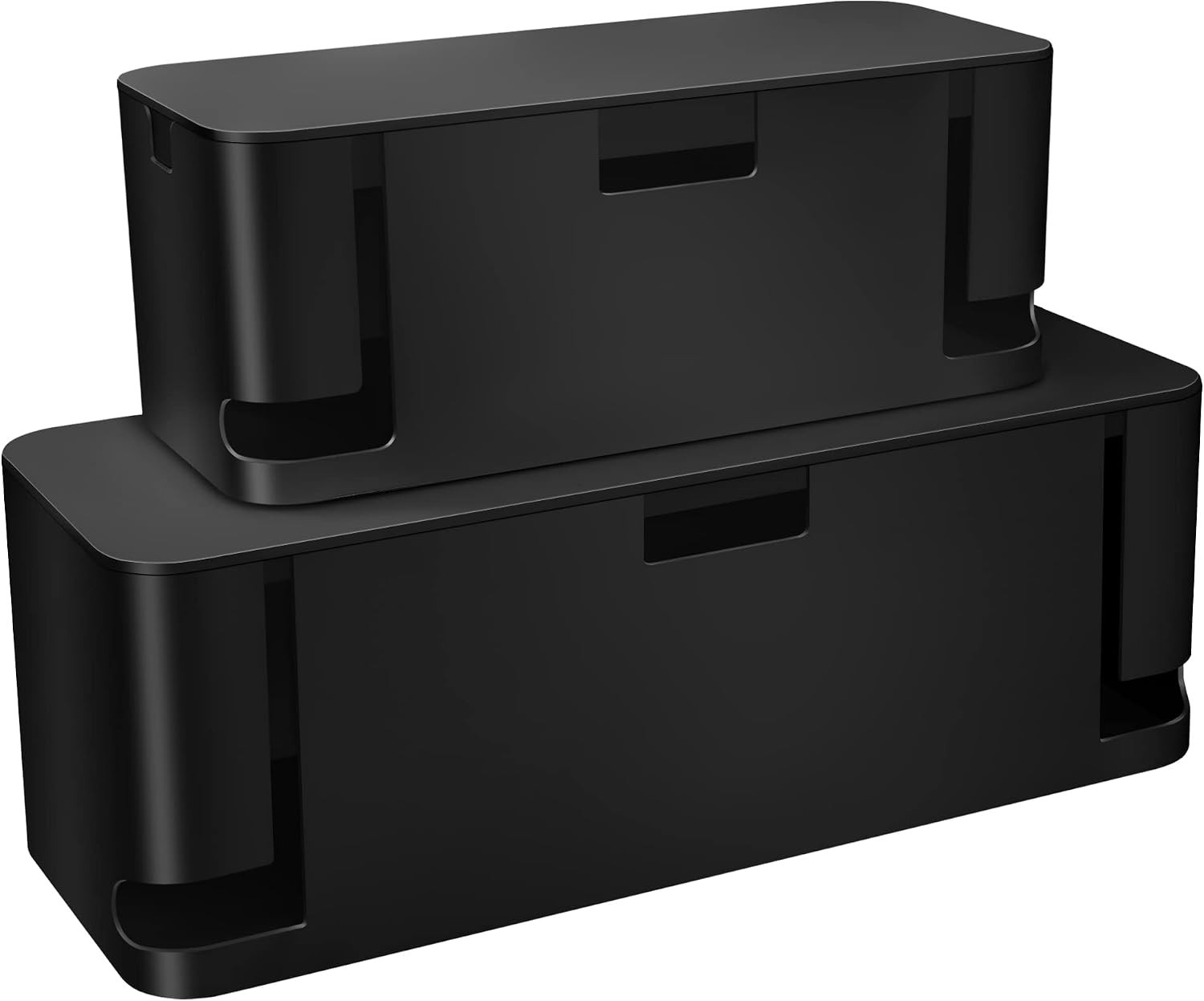 Neat & Tidy: 2 Pack Cable Management Boxes - Modern Solution for Electronics