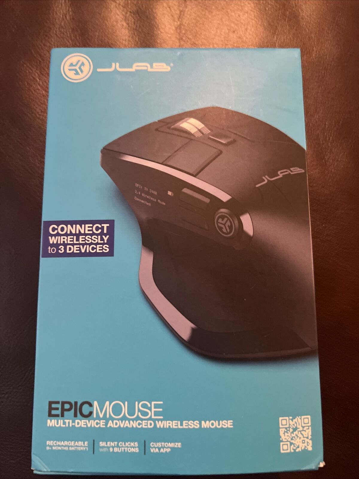 JLab Epic Wireless Mouse For PC, Laptop, Mice, 2.4G, Bluetooth, Black
