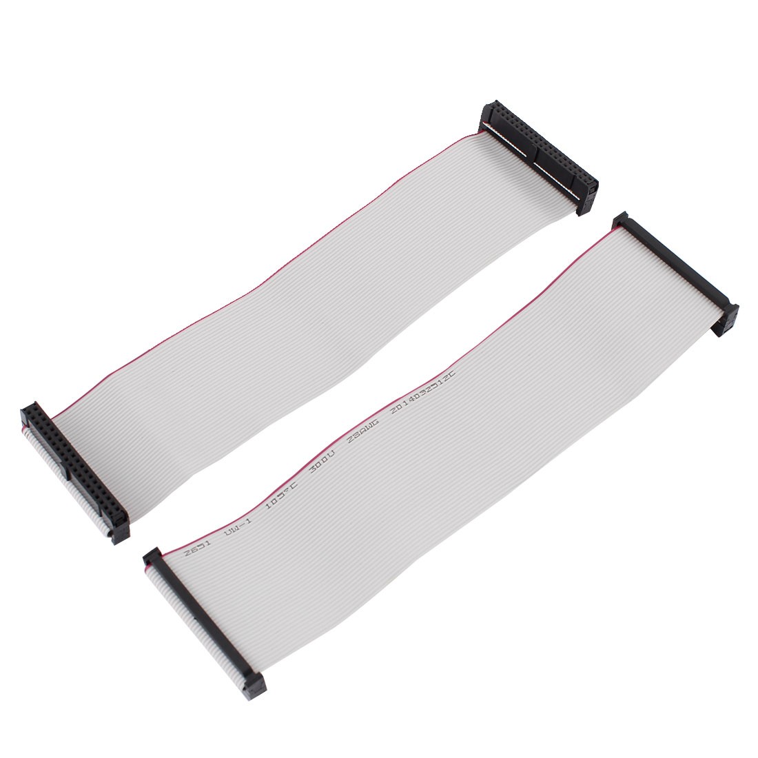 2 Pack 2.54mm 40-Pin Female to Female IDE Extension Flat Ribbon Cable 20cm Long
