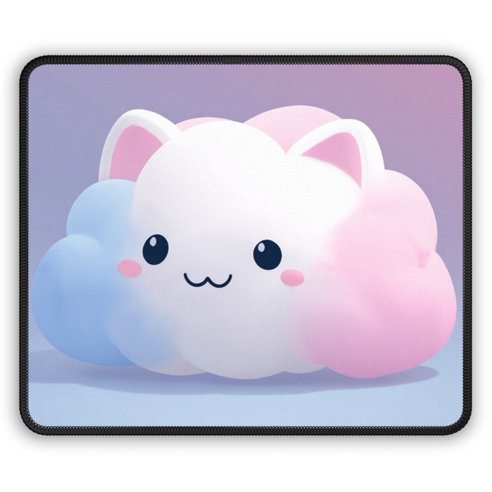 Kawaii Cloud Cat Gaming Mouse Pad | Cute Pastel Desk Mat
