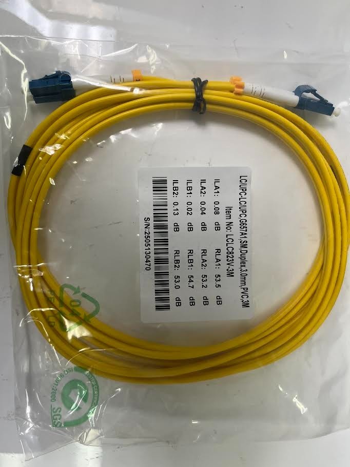 LCU TO LCU , Singlemode, Duplex, 3.0mm, PVC, 3 meters
