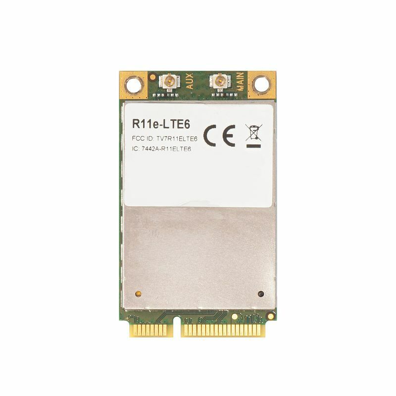 Mikrotik R11e-LTE6 2G/3G/4G/LTE miniPCI-e card up to 300 Mbps