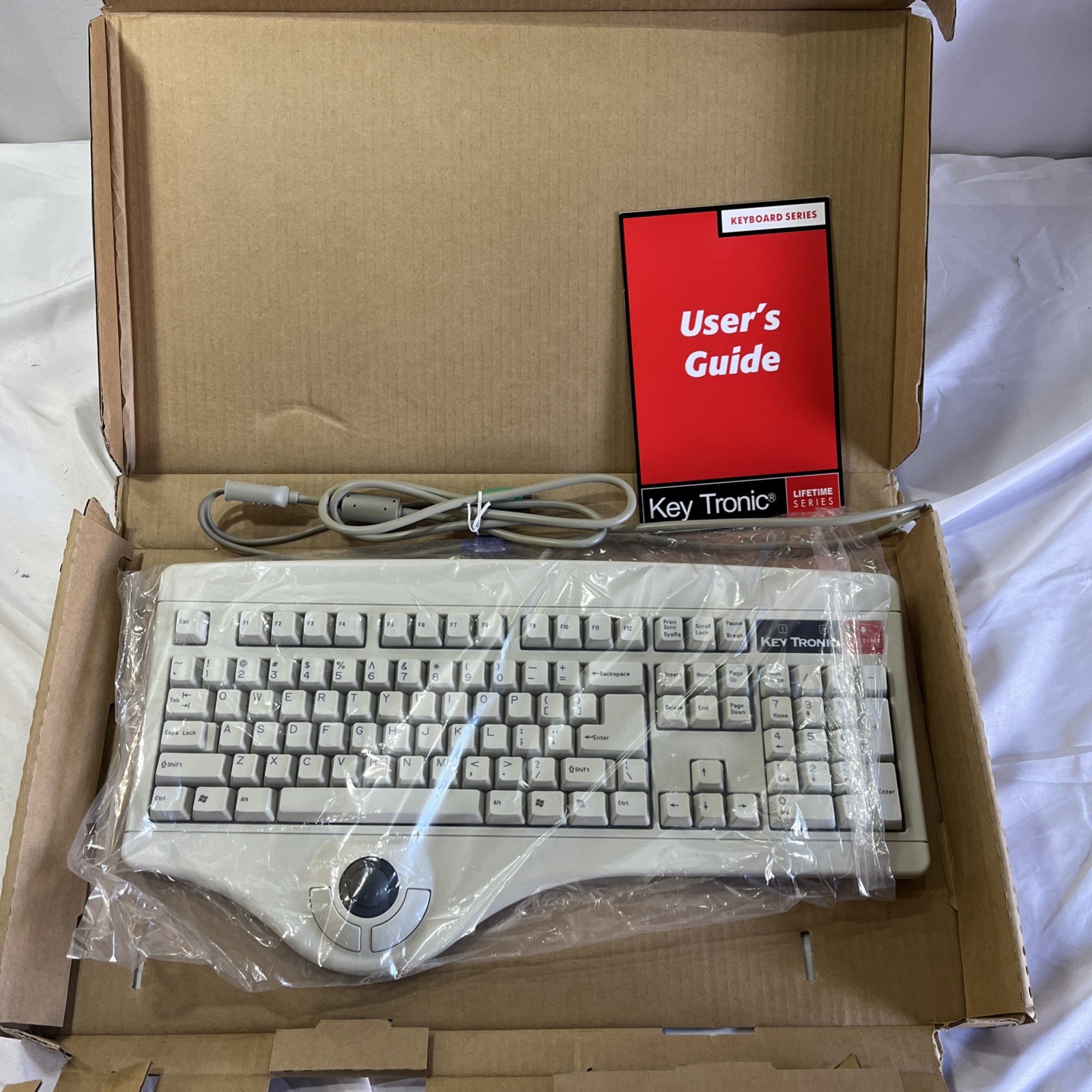 Vintage Key Tronic Lifetime Series Designer-P2 Wired Beige Keyboard PS/2