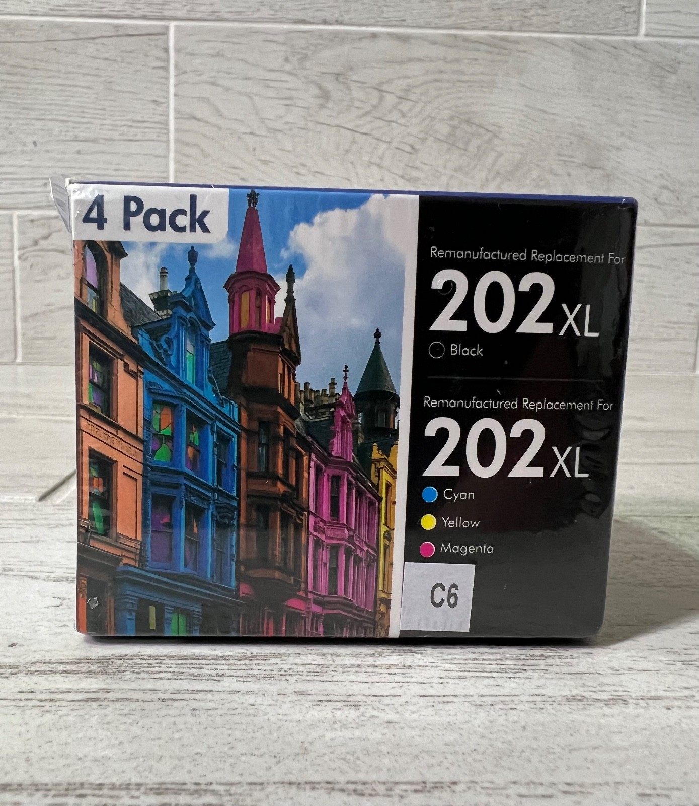 202 XL Replacement 4pk Ink Cartridge Black Cyan Yellow Magenta 