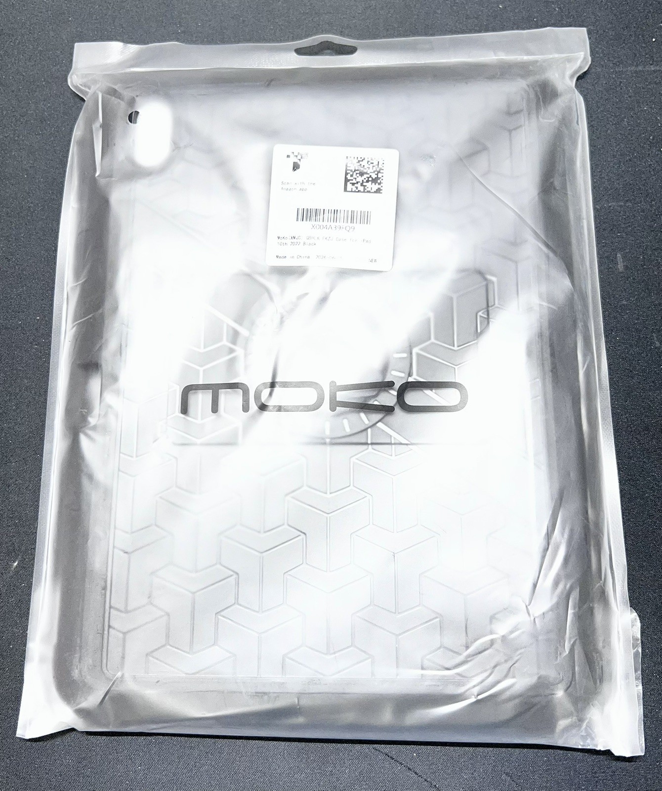 MoKo Black Tablet Case for iPad 10th Generation 2022 10.9 Inch Geometric K12