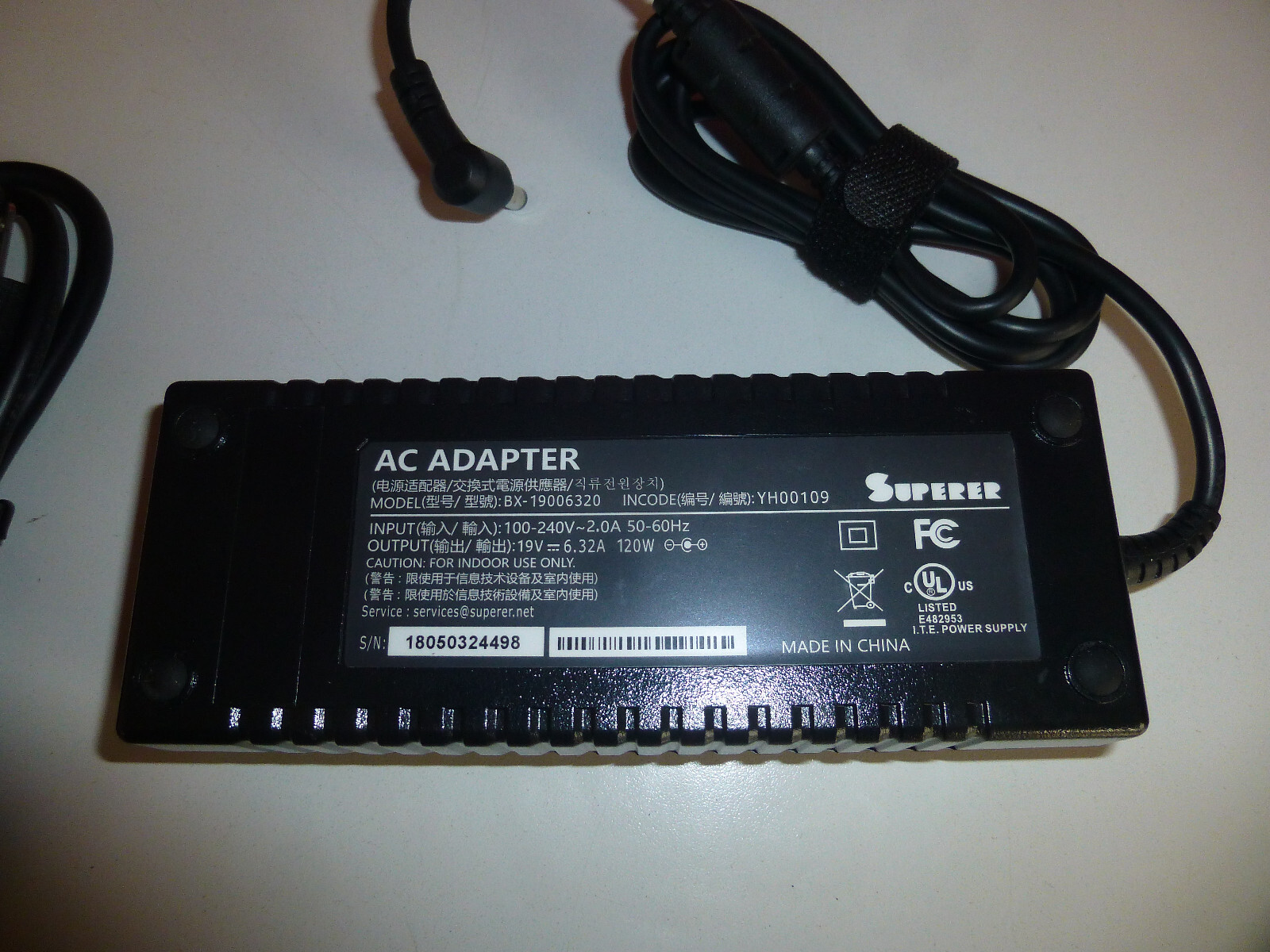 Superer AC Charger Power Supply Adapter Cord 10' Long BX-19006320