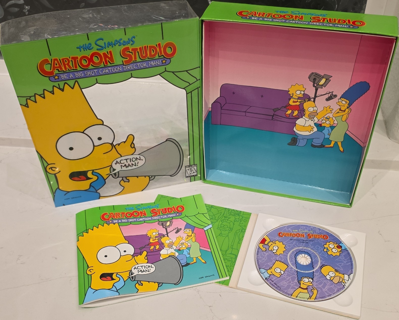 The Simpsons Cartoon Studio PC Big Box Fox Interactive 1996 Complete CIB CD