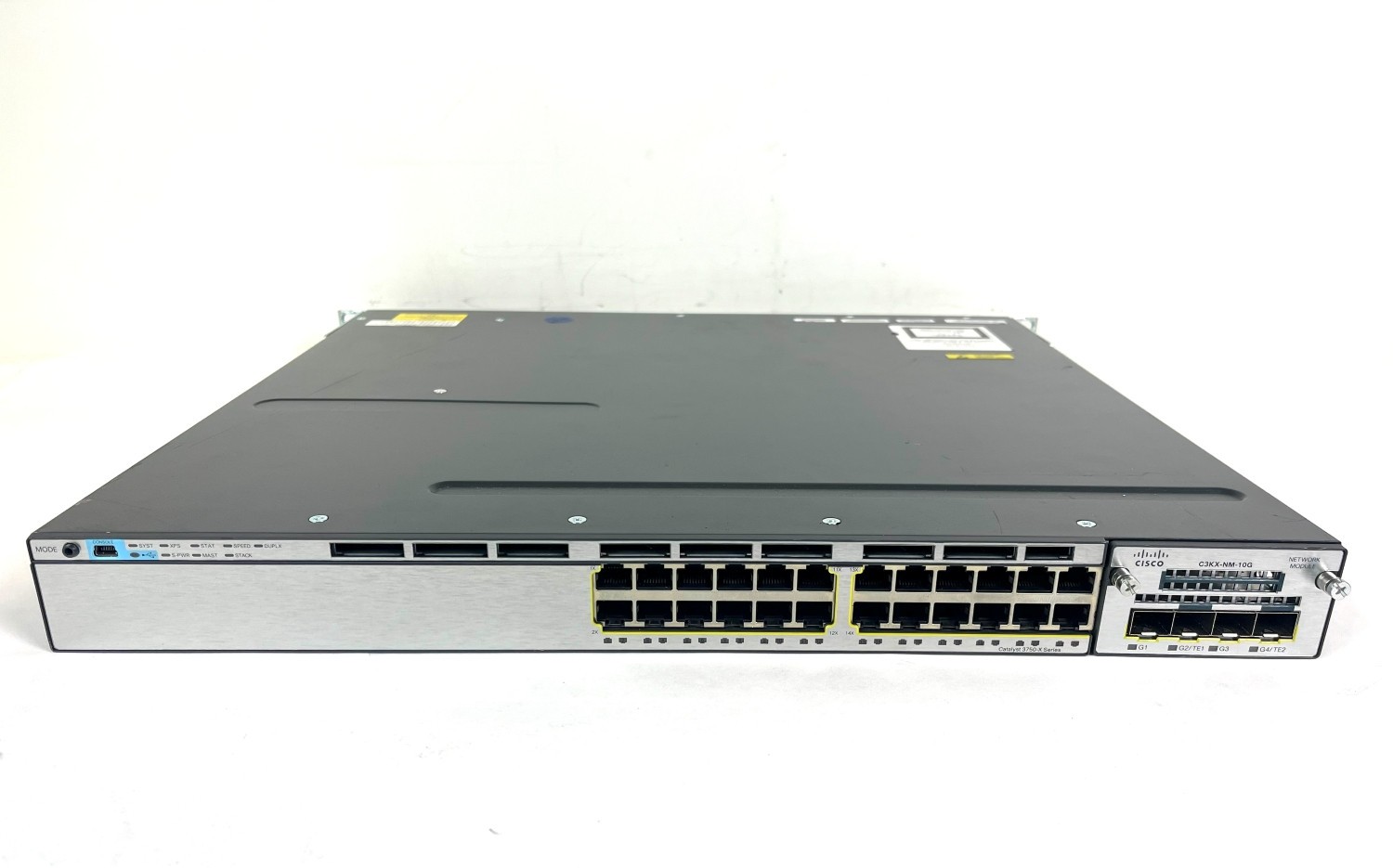 Cisco Catalyst 3750X 24-Port Switch WS-C3750X-24-E with 10G Uplink Module