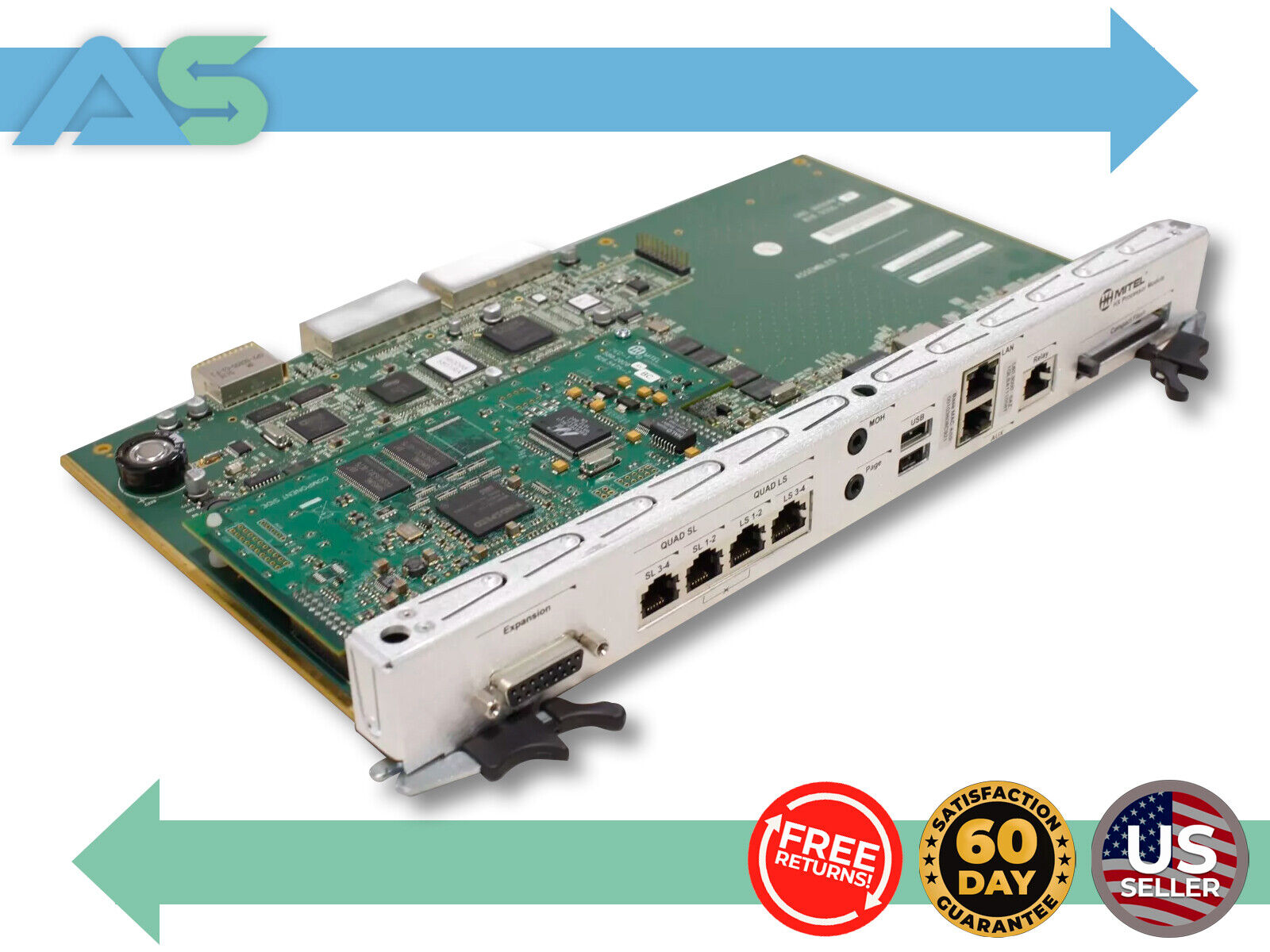 Mitel 5000 HX Controller Processor Module 580.3000 w/ 2GB Compact Flash Card