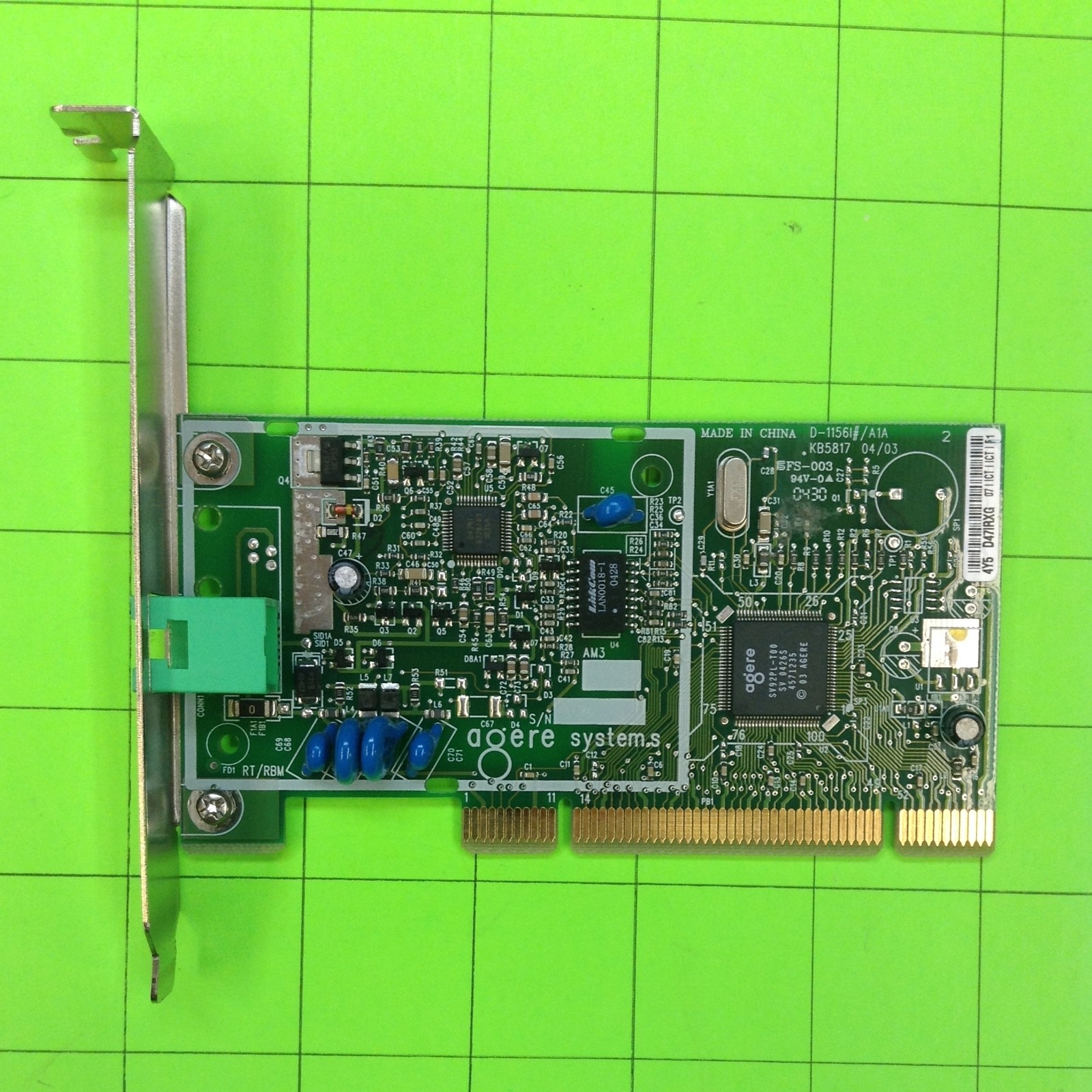 HP Media Center M1170N Computer Modem KB5817 D-1156I#/A1A Agere Systems