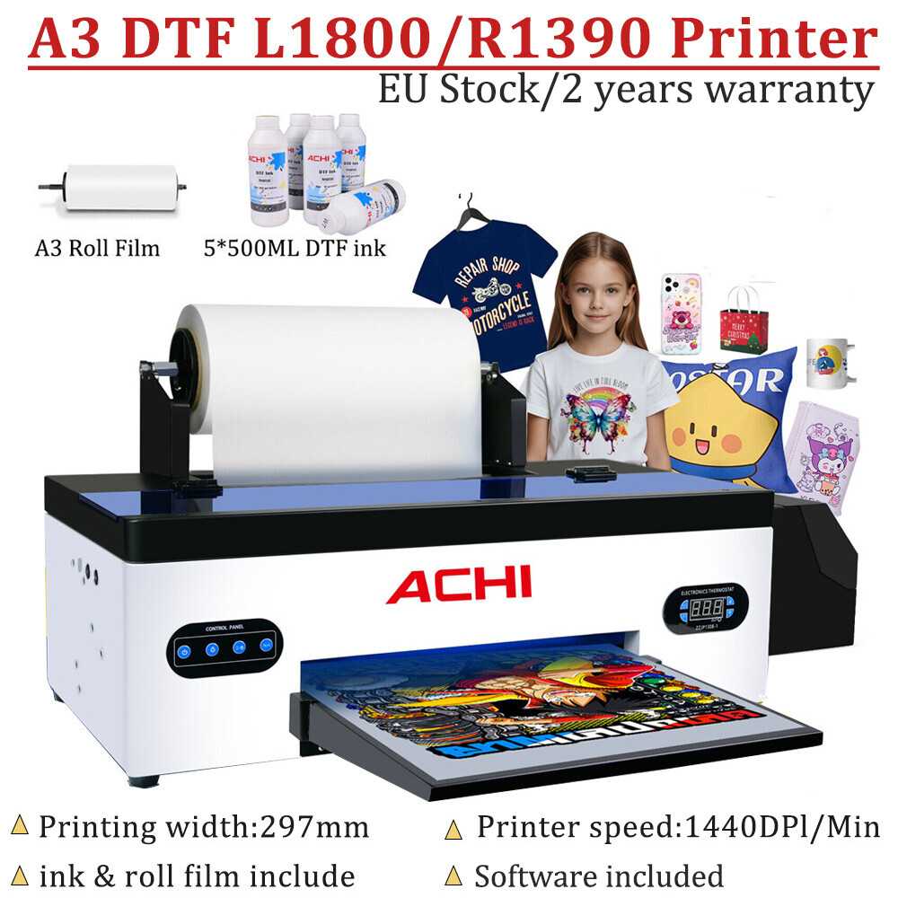 Epson 1390/1800 A3 DTF Flatbed Printer Direct to Film For T-shirt Heat Transfer
