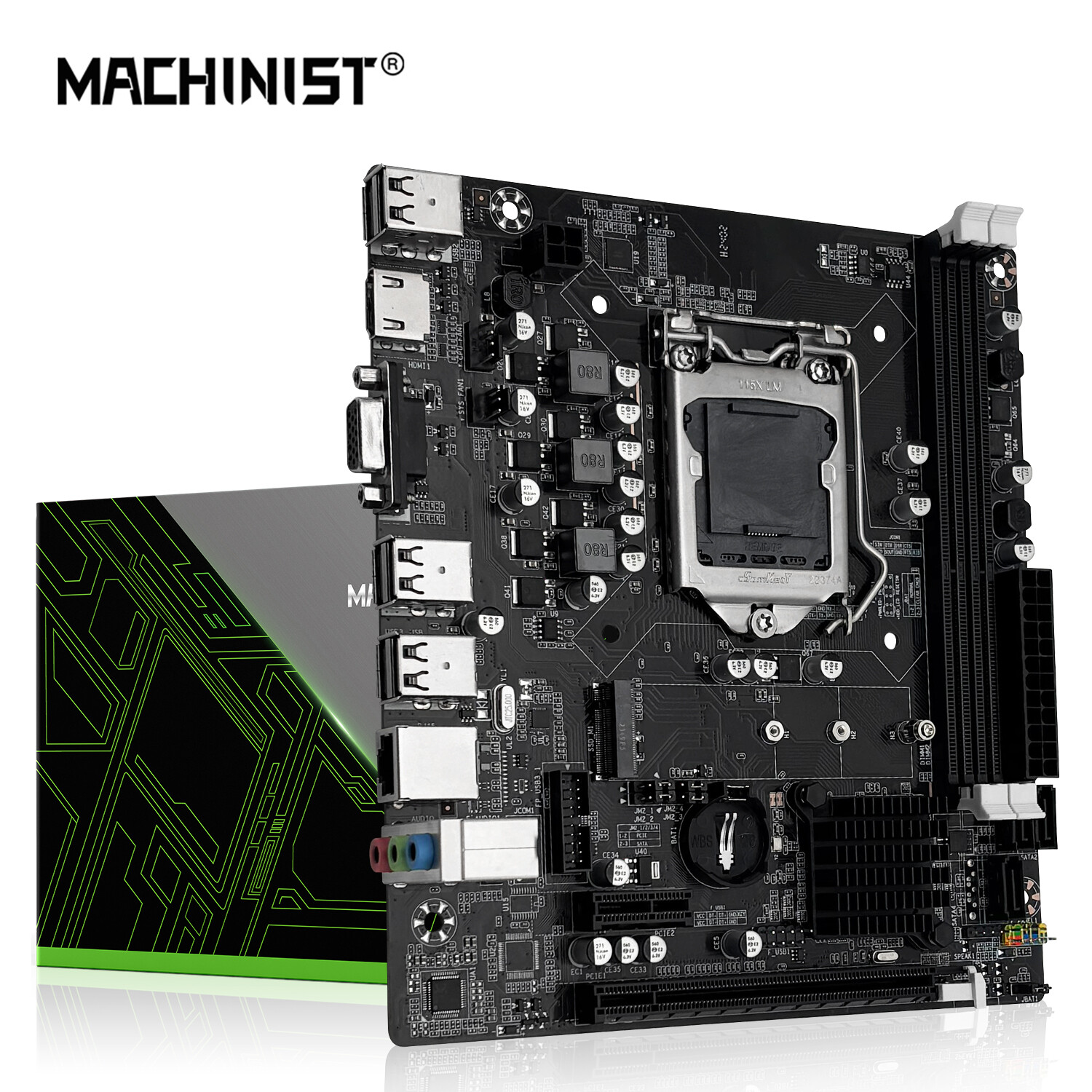 H61C ITX Motheboard LGA 1155 DDR3 RAM SATA/NVME M.2 SATA II USB 2.0 