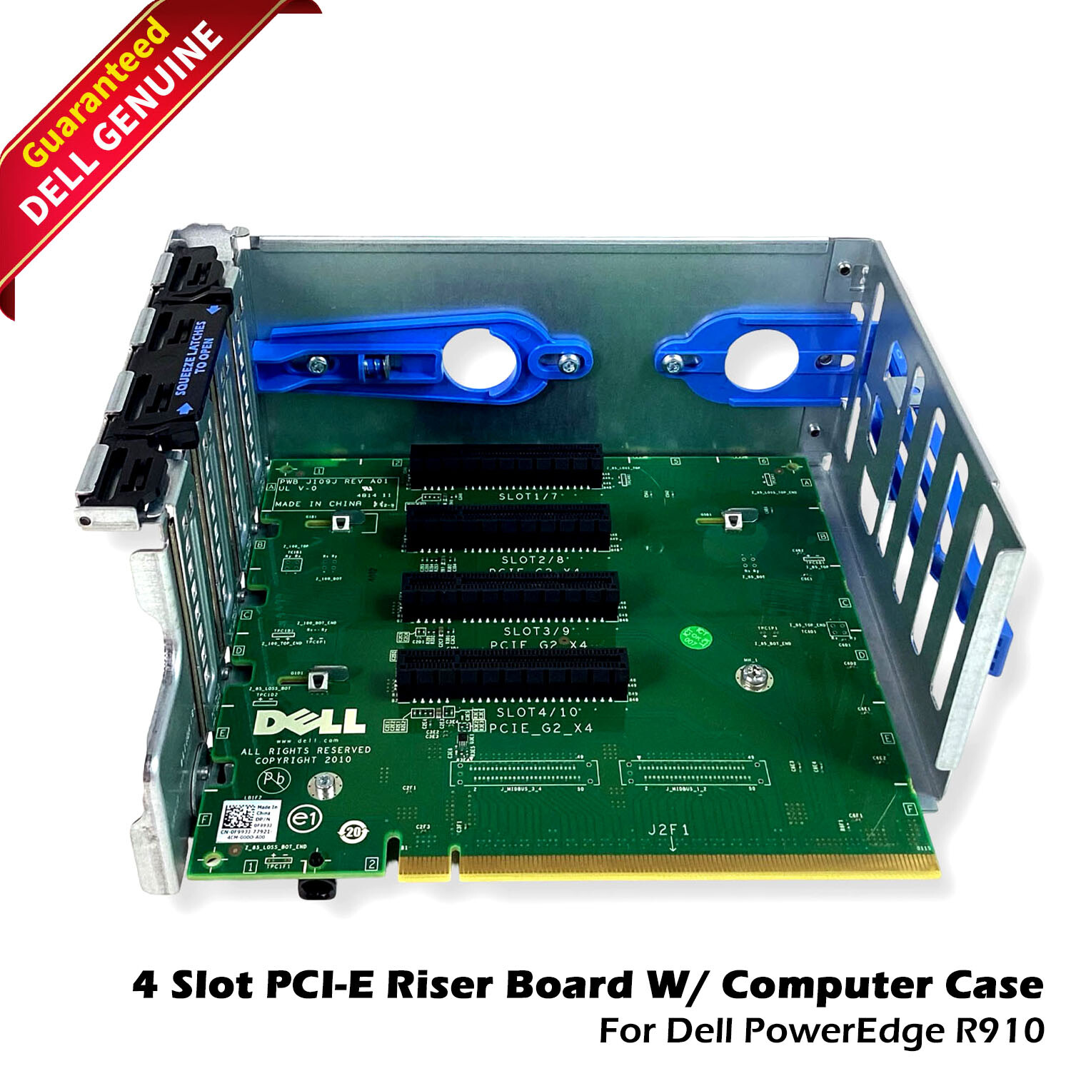 Dell PowerEdge R910 Server 4‑Slot PCI-E Riser Board with Cage F993J