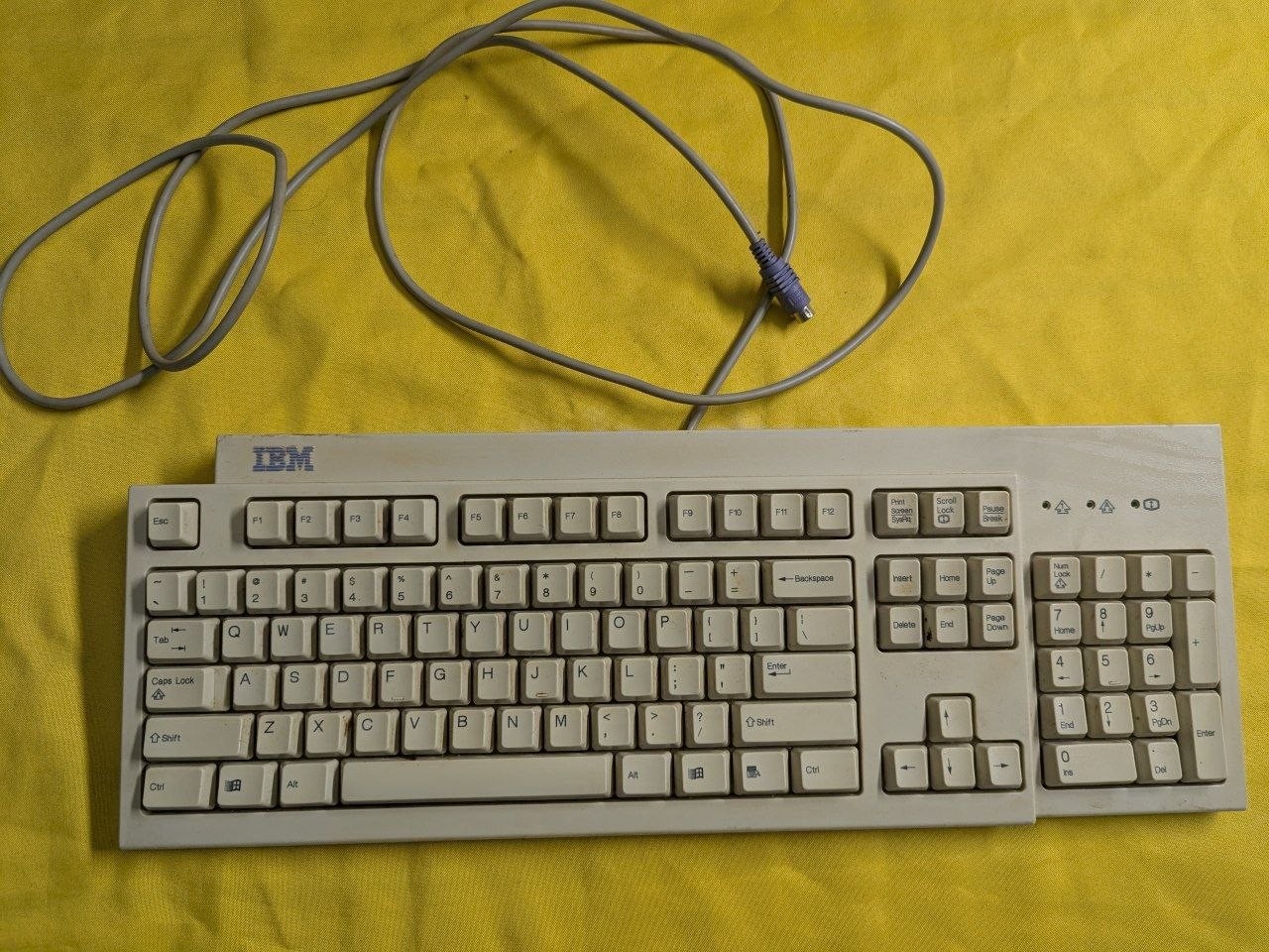 IBM KB-9910 PS/2 Wired Keyboard 37L2514 Beige Full Size TC