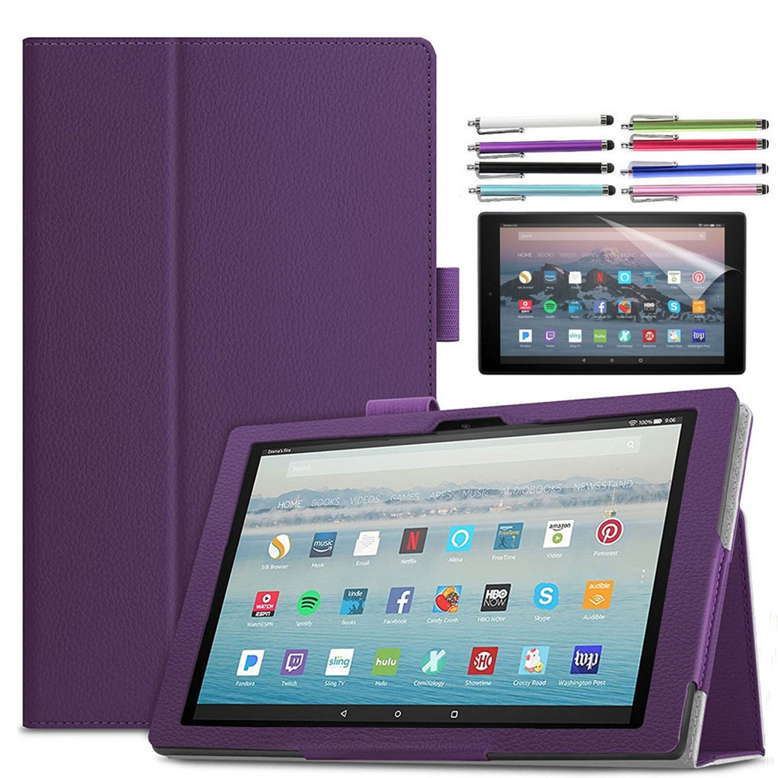 For Amazon Fire HD 8 2022 12th Gen 8 inch Tablet Case Cover + Screen Protector