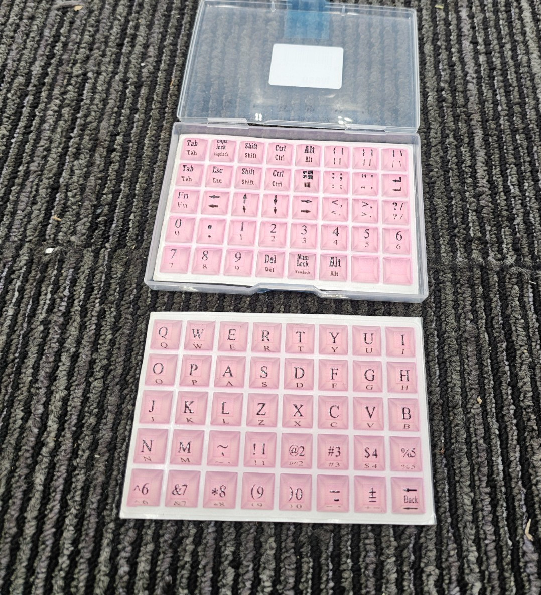 (QTY 3) IVASO 80PCS Keyboard Sticker Laptop for Long Nail Purple Silicone Key