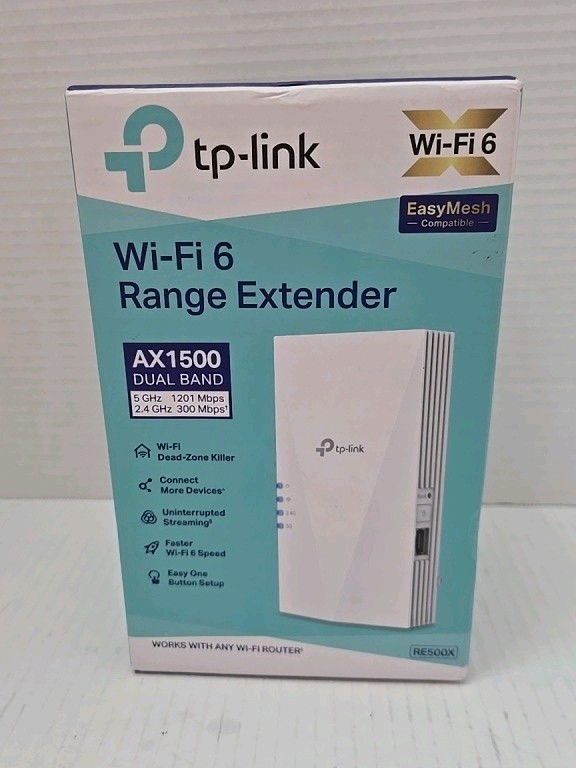 TP-Link AX1500 WiFi 6 Range Extender RE500X Easy Mesh Dual Band