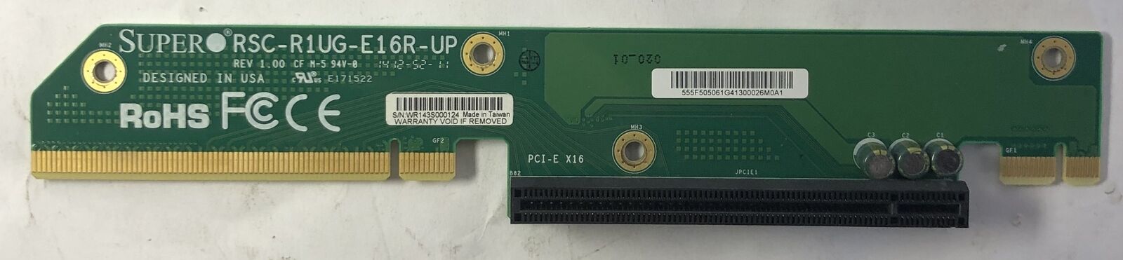 SuperMicro Server RSC-R1UG-E16R-UP Right Riser Card