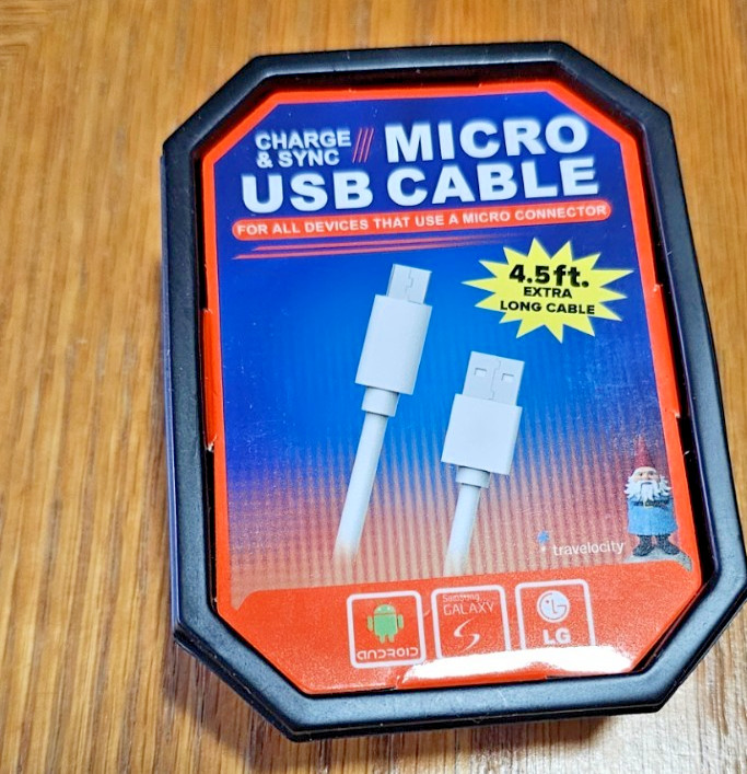 New Mizco  4.5 Foot Micro USB Cable---