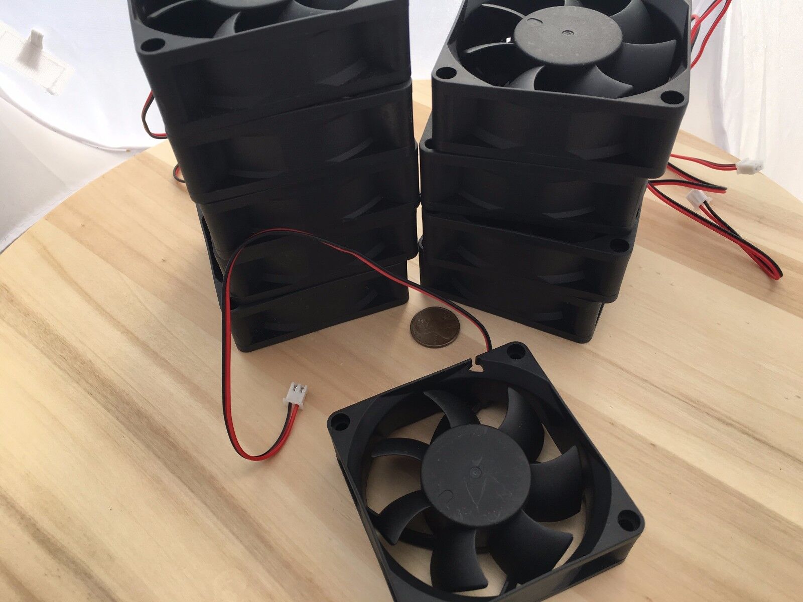10 Pieces Gdstime 7025s 70x70x25mm 2 wires Brushless DC Cooling Fan 12V Fans