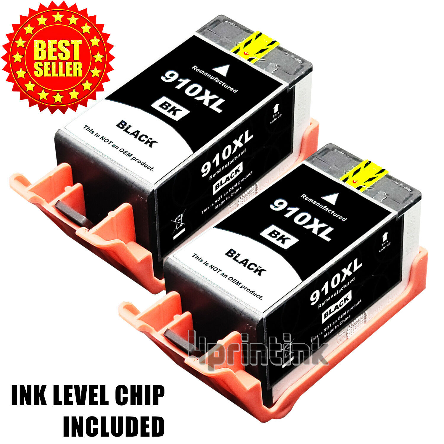 2pk 910XL Black Ink Cartridge for HP OfficeJet Pro 8010 8020 8021 8022 8028 8035