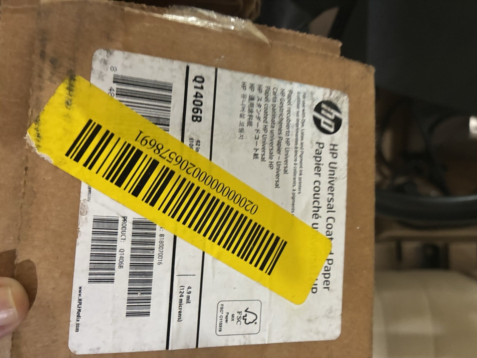 HP Q1406B Universal Coated Paper 42” x 150’ Wide Format Inkjet Roll New