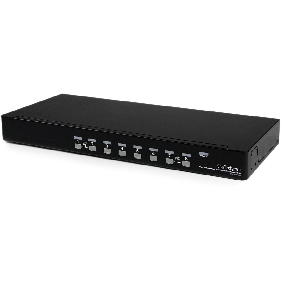 StarTech 8 Port 1U Rackmount USB KVM Switch with OSD, TAA