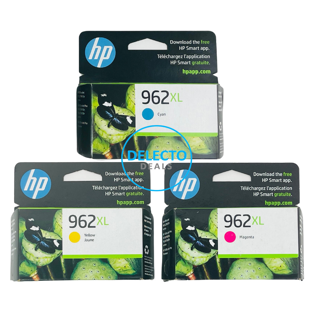 GENUINE 3-PACK HP 962XL C/M/Y COLOR INK OFFICEJET PRO 9010 9015 9020 SEALED 2025