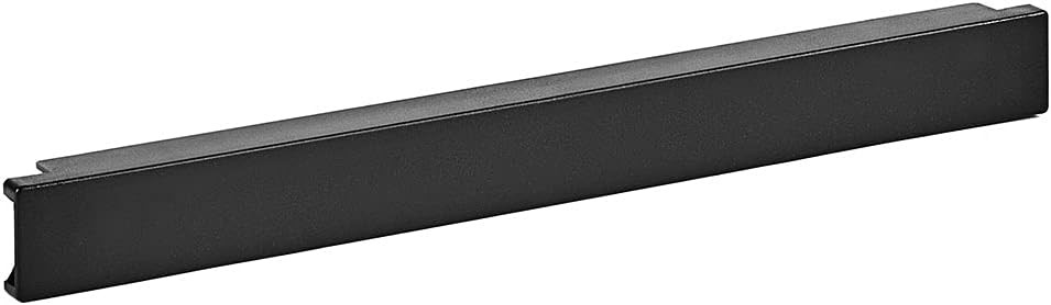1U Non-Vented Blanking Panel, Horizonal Toolless 19 x 1.19 x 1.75 inch, Black 