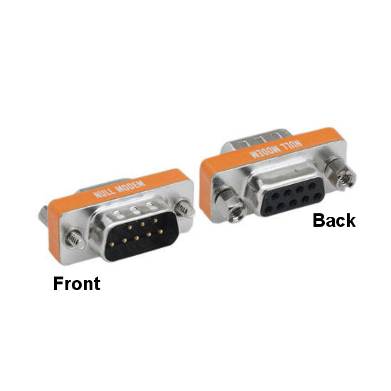 Kentek Mini Null Modem DB9 Male to Female Adapter Gender Changer RS232 Crossover