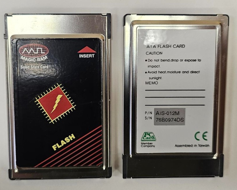 Vintage Magic Ram 12MB FLASHDISK Solid State PC Card PCMCIA for HP 200LX Palmtop