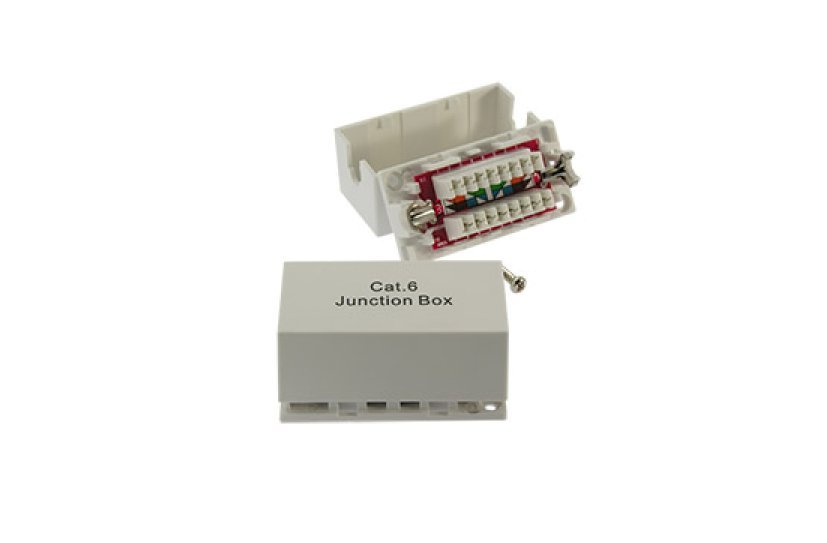 CAT6 Junction Box 110 Punch Down Ethernet LAN Extender Inline Adapter Cat.6 NEW
