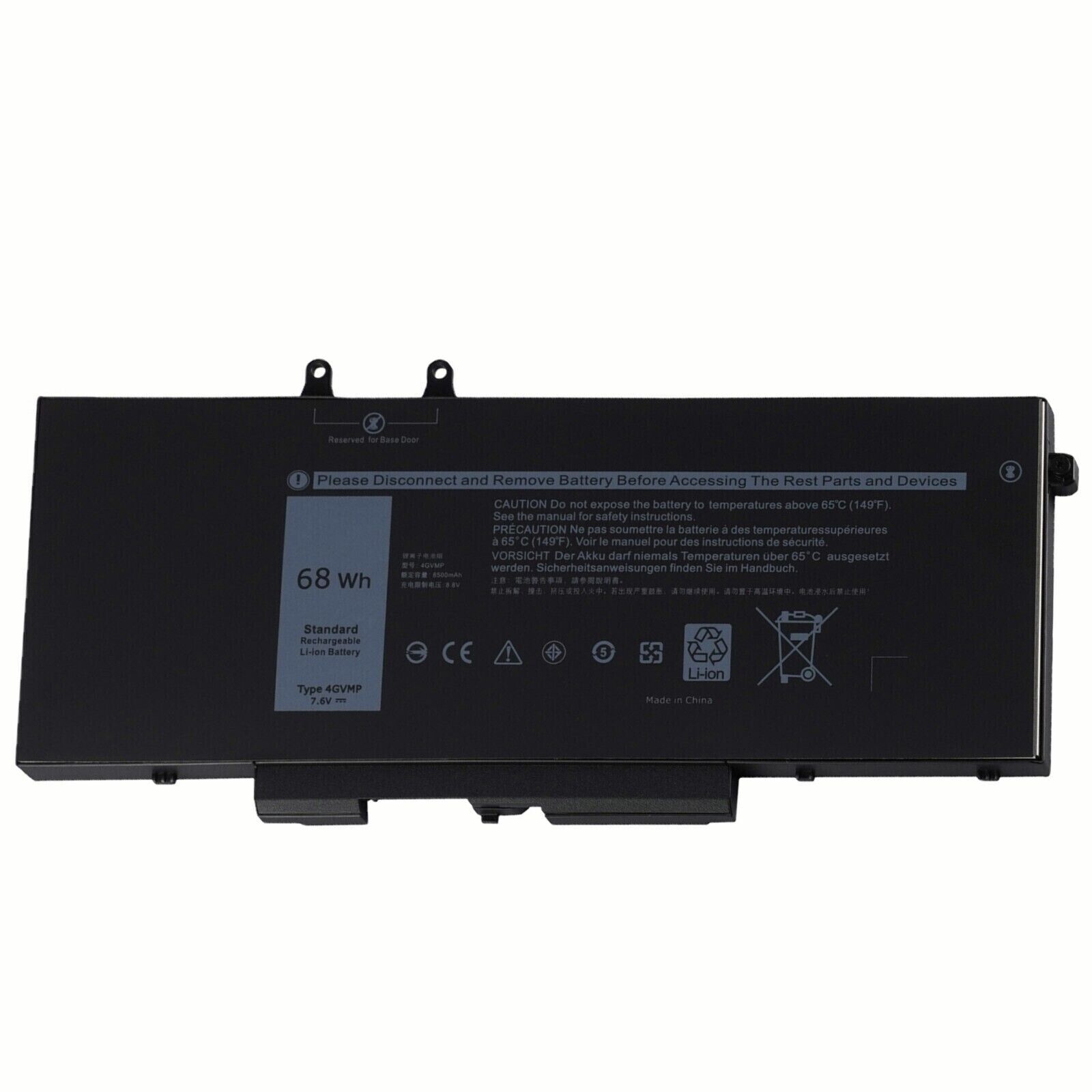4GVMP Laptop Battery For Dell Latitude 5400 5500 Precision 3540 9JRYT C5GV2 68Wh