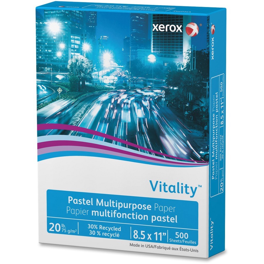 Xerox Vitality Pastel Multipurpose Paper - Blue - 3R11050 - 095205300505