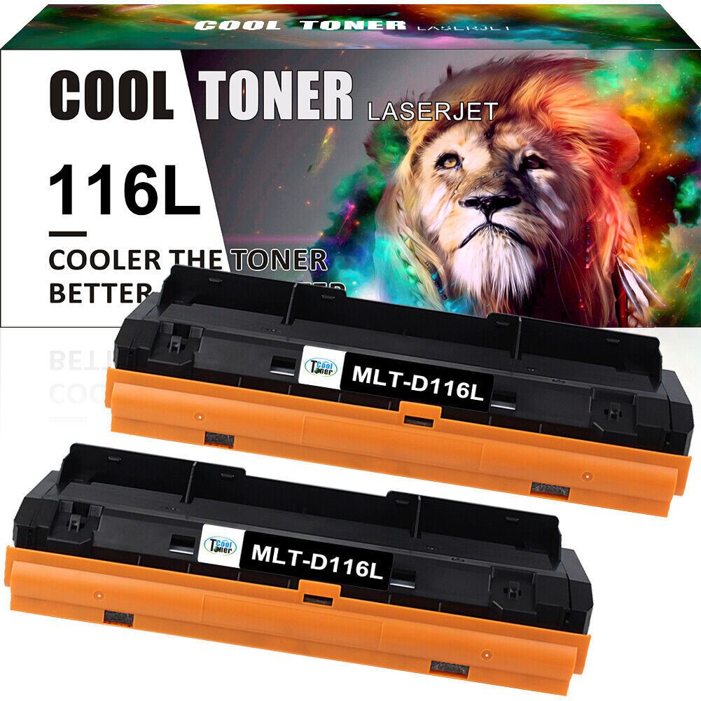 2pk Black ink toner cartridge for Samsung 116 MLT-D116L MLT-D116S laser printer