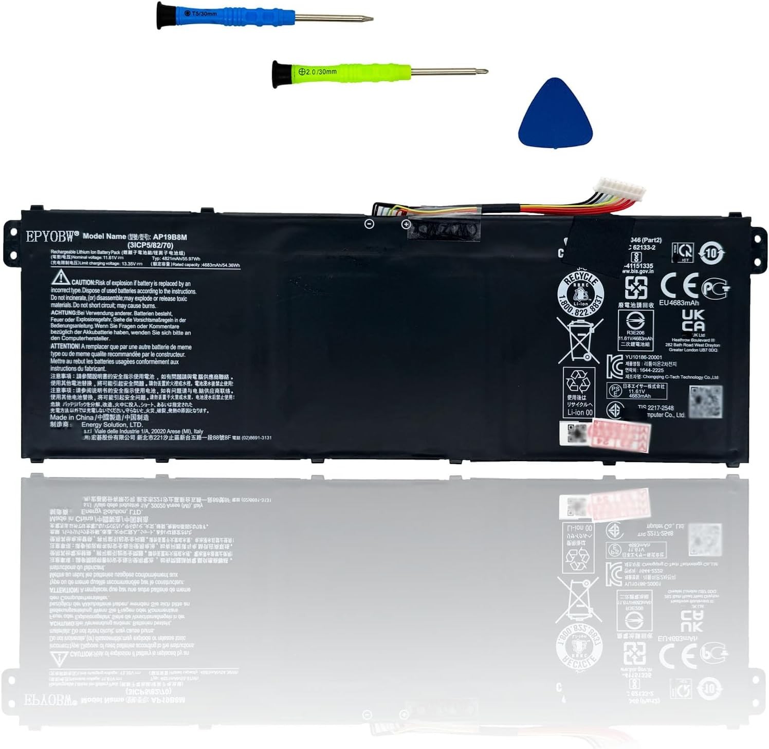 AP19B8M Laptop Battery 55.97Wh Compatible with Acer Swift 3 SF314 59 TravelMate